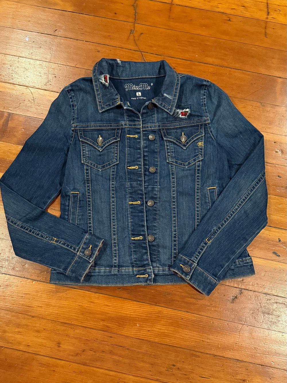 Miss Me Indigo Blue Denim Trucker Jacket